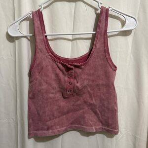 Aeropostale Women's Pink and Burgundy tank top